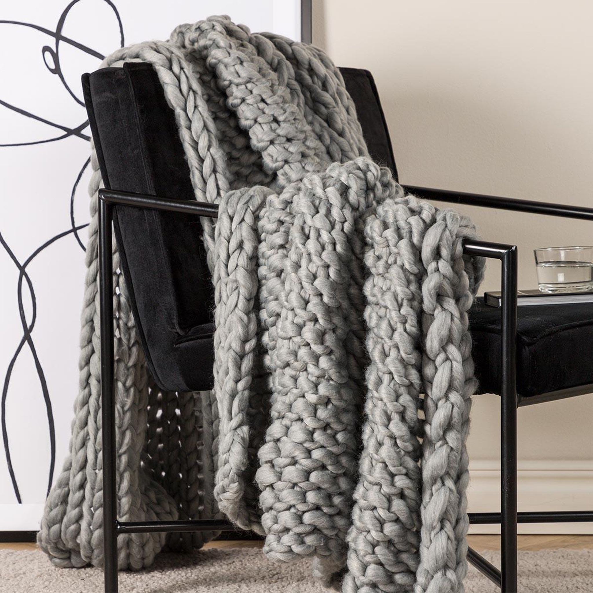 Voir la diapositive 5 : Paris Prix Plaid uni  kate  130x170cm gris clair