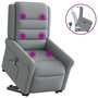 Voir la diapositive 1 : VIDAXL Fauteuil de massage inclinable Gris clair Tissu