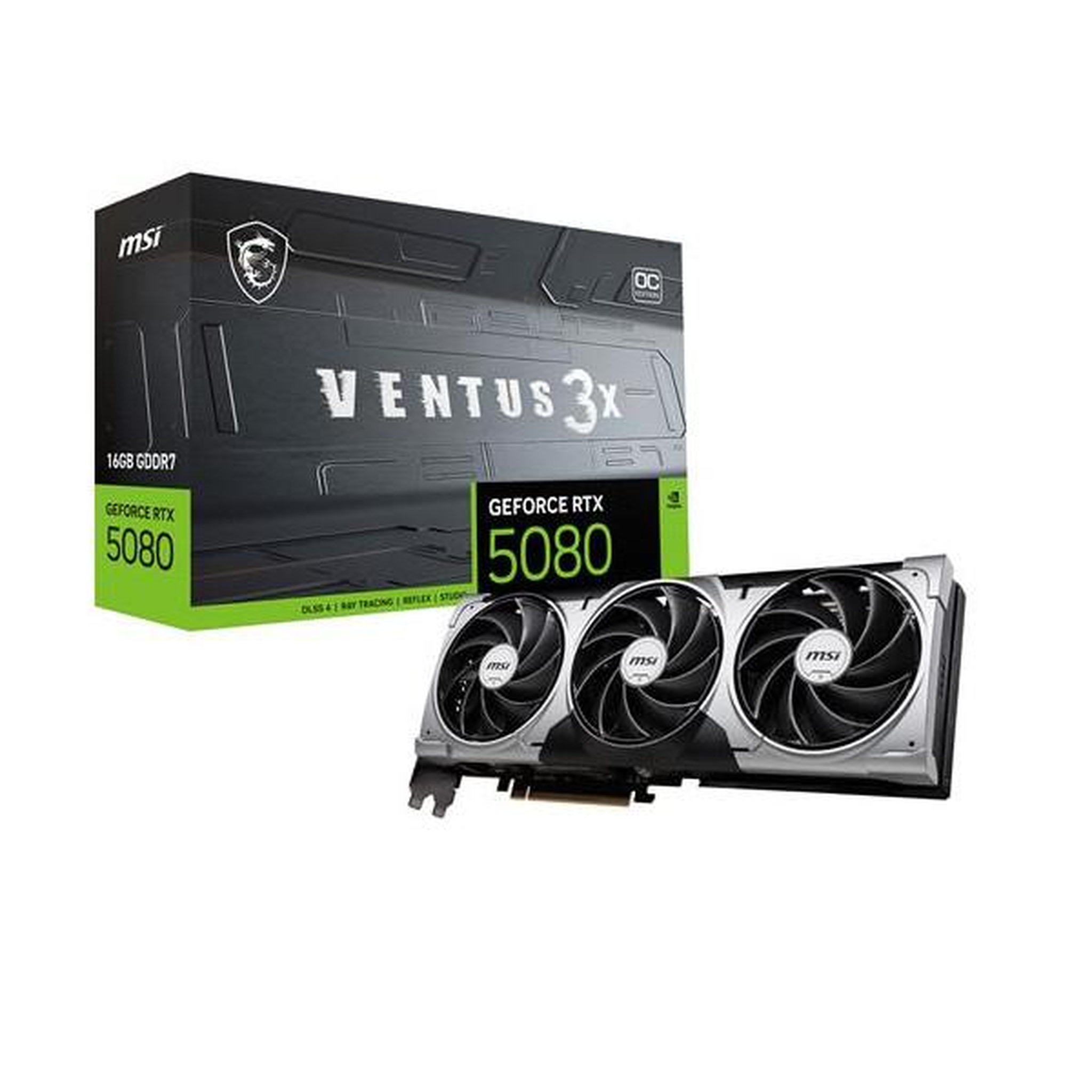 MSI Carte graphique MSI Nvidia GeForce RTX 5080 16G GAMING 3X OC