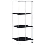 VIDAXL Etagere 4 niveaux Noir 40x40x100 cm Verre trempe