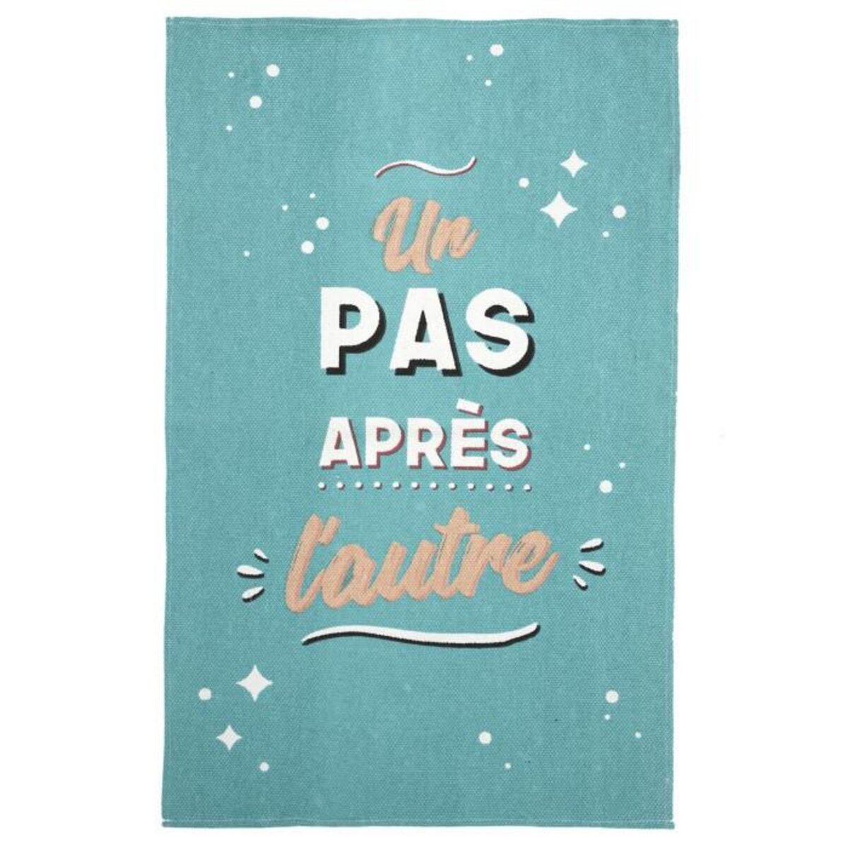 Paris Prix Tapis Déco  Un Pas Après l'Autre  50x80cm Bleu