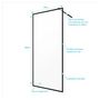 Voir la diapositive 4 : Paroi de douche à l'italienne noir 90x200 cm - DARK EDGE 90
