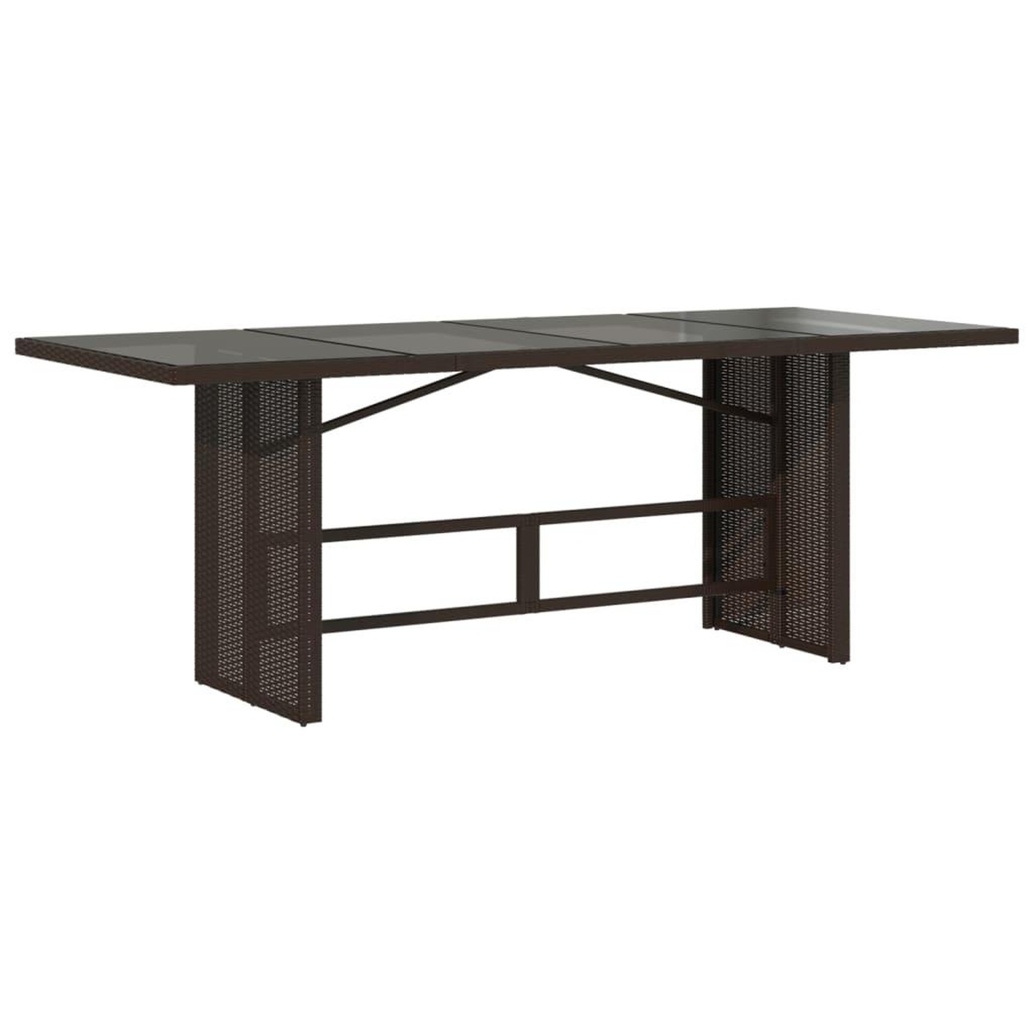 Voir la diapositive 4 : VIDAXL Ensemble a manger de jardin et coussins 7 pcs marron rotin