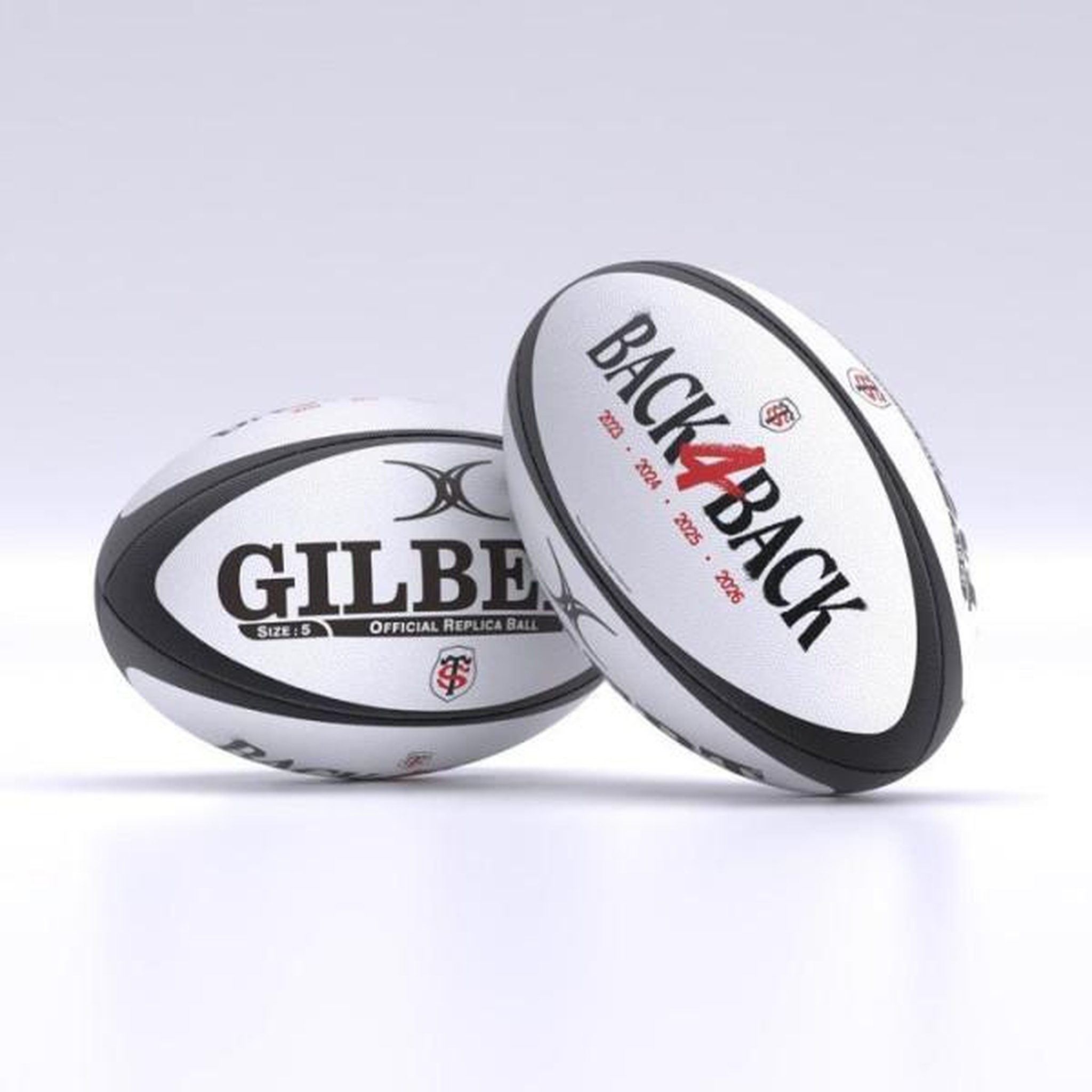 Voir la diapositive 2 : GILBERT Ballon de rugby - Stade Toulousain - GILBERT - Taille 5