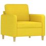 Voir la diapositive 3 : VIDAXL Ensemble de canapes 3 pcs avec coussins Jaune clair Tissu