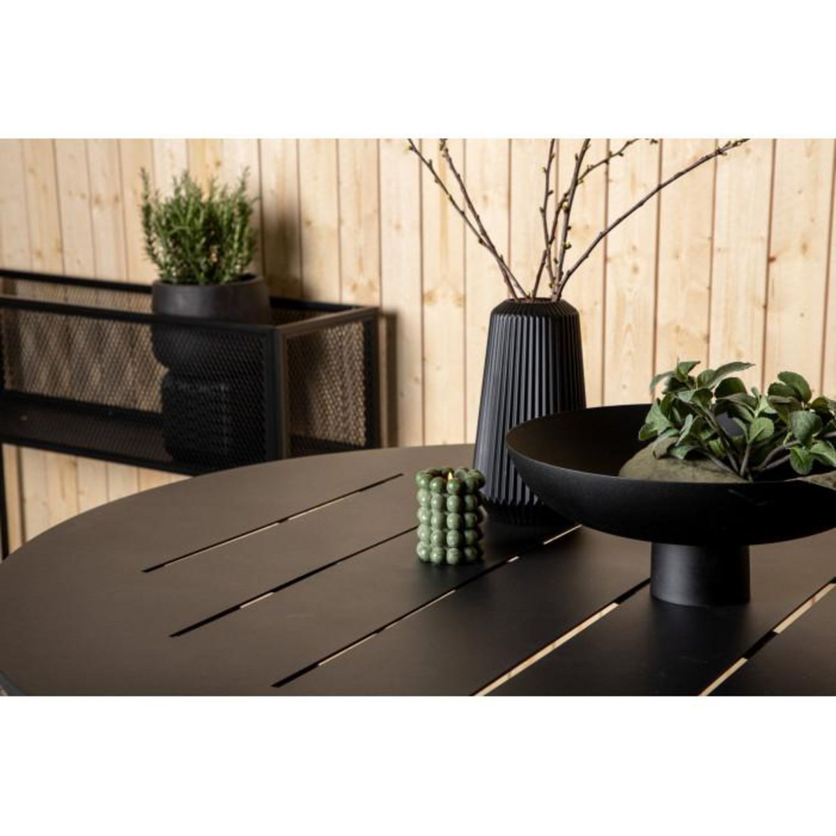 Paris Prix Table de Jardin Ronde  Alma  120cm Noir
