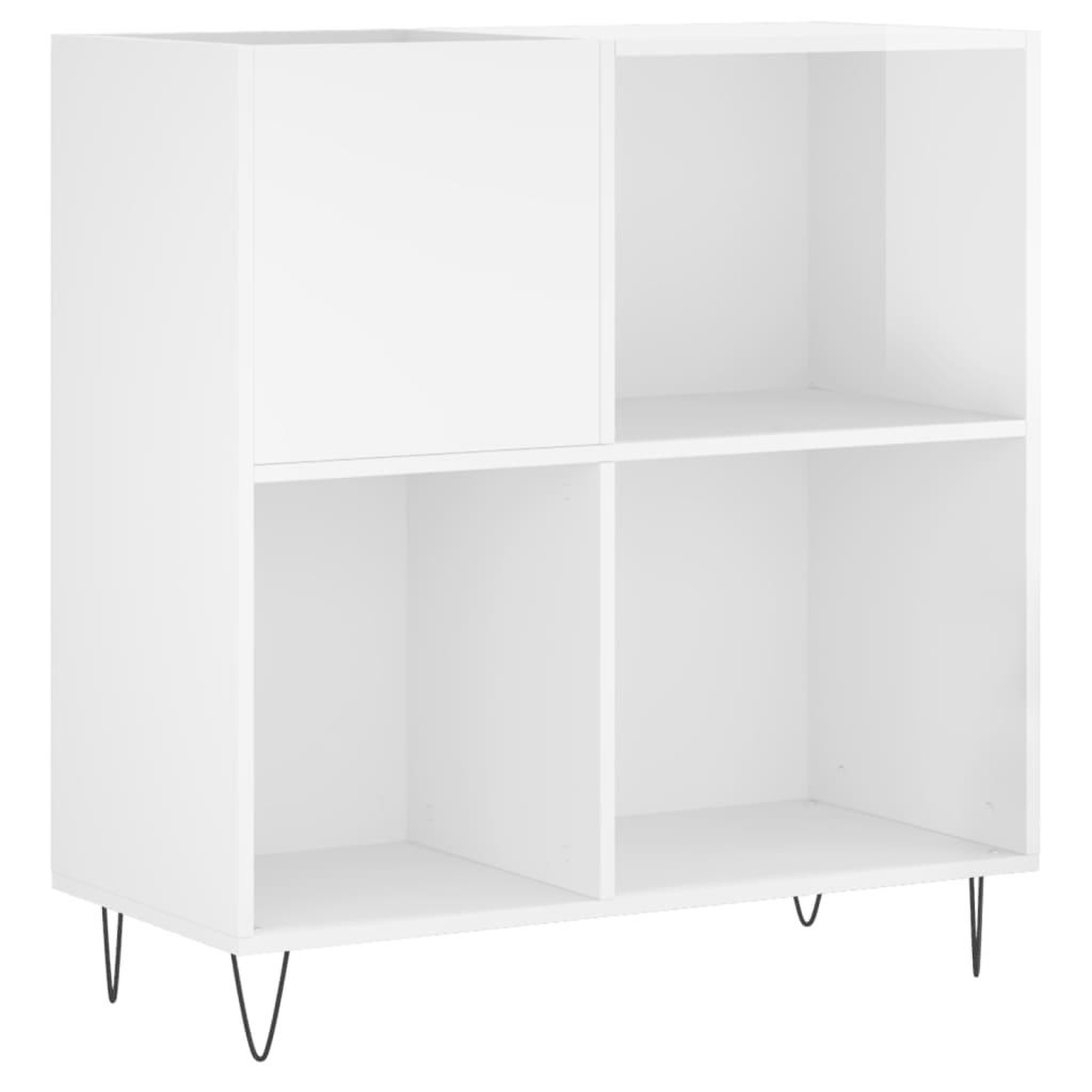 Voir la diapositive 2 : VIDAXL Armoire a disques blanc brillant 84,5x38x89cm bois d'ingenierie