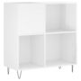 Voir la diapositive 2 : VIDAXL Armoire a disques blanc brillant 84,5x38x89cm bois d'ingenierie