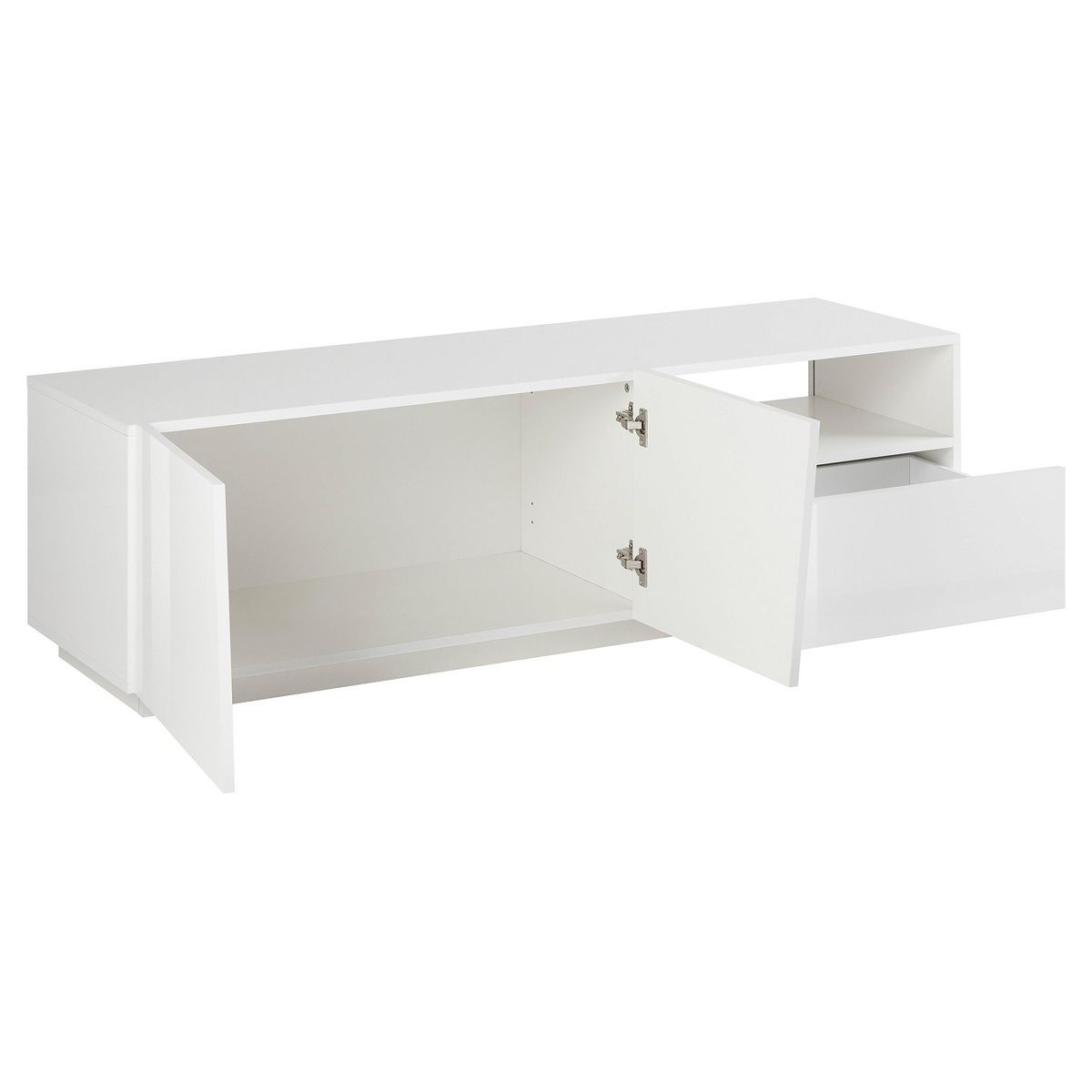 Meuble TV 2 portes 1 niche 1 tiroir L150cm VERONA