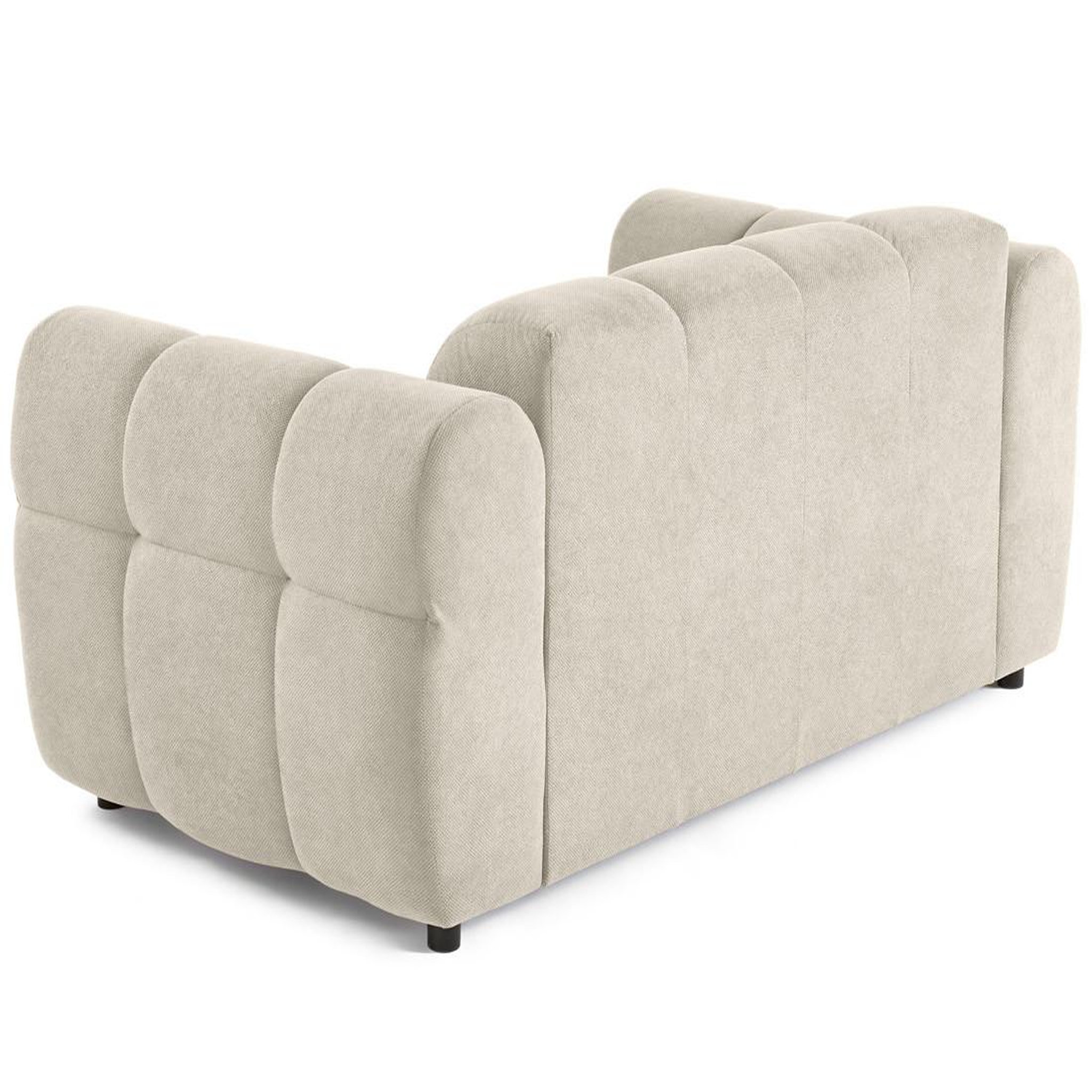Voir la diapositive 5 : BEST MOBILIER Ray - canapé droit 2 places en tissu texturé