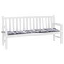Voir la diapositive 3 : VIDAXL Coussin de banc de jardin motif a carreaux gris 180x50x3 cm