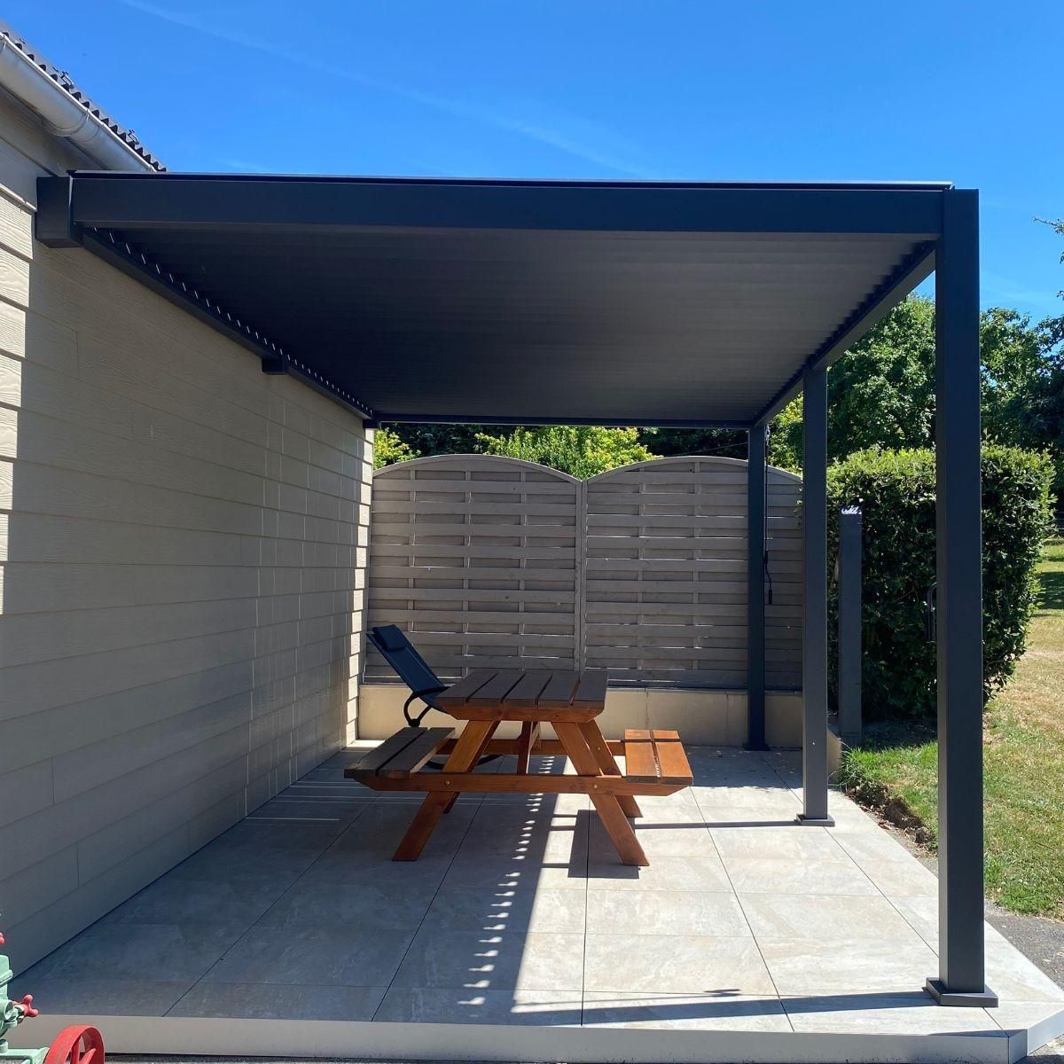 OMBREA Pergola Bioclimatique OMBREA® 3X5,3 - Anthracite  300x530x250cm