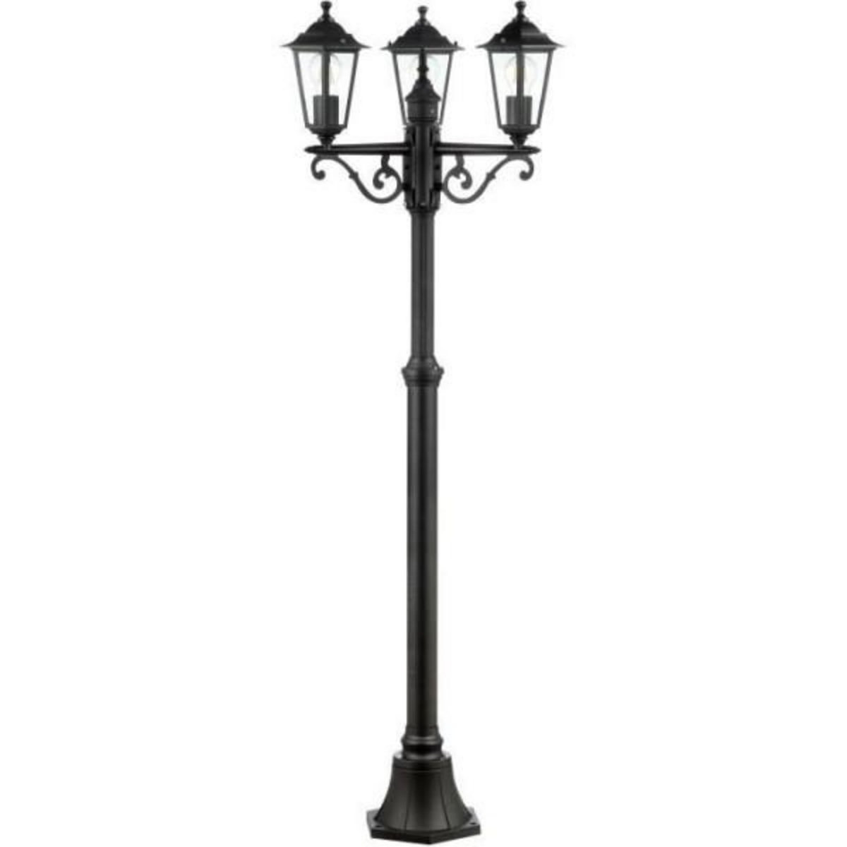 BRILLIANT Lampadaire extérieur 3L CARLEEN - BRILLIANT - noir - métal/verre - 200x61cm - IP44