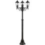 Voir la diapositive 2 : BRILLIANT Lampadaire extérieur 3L CARLEEN - BRILLIANT - noir - métal/verre - 200x61cm - IP44
