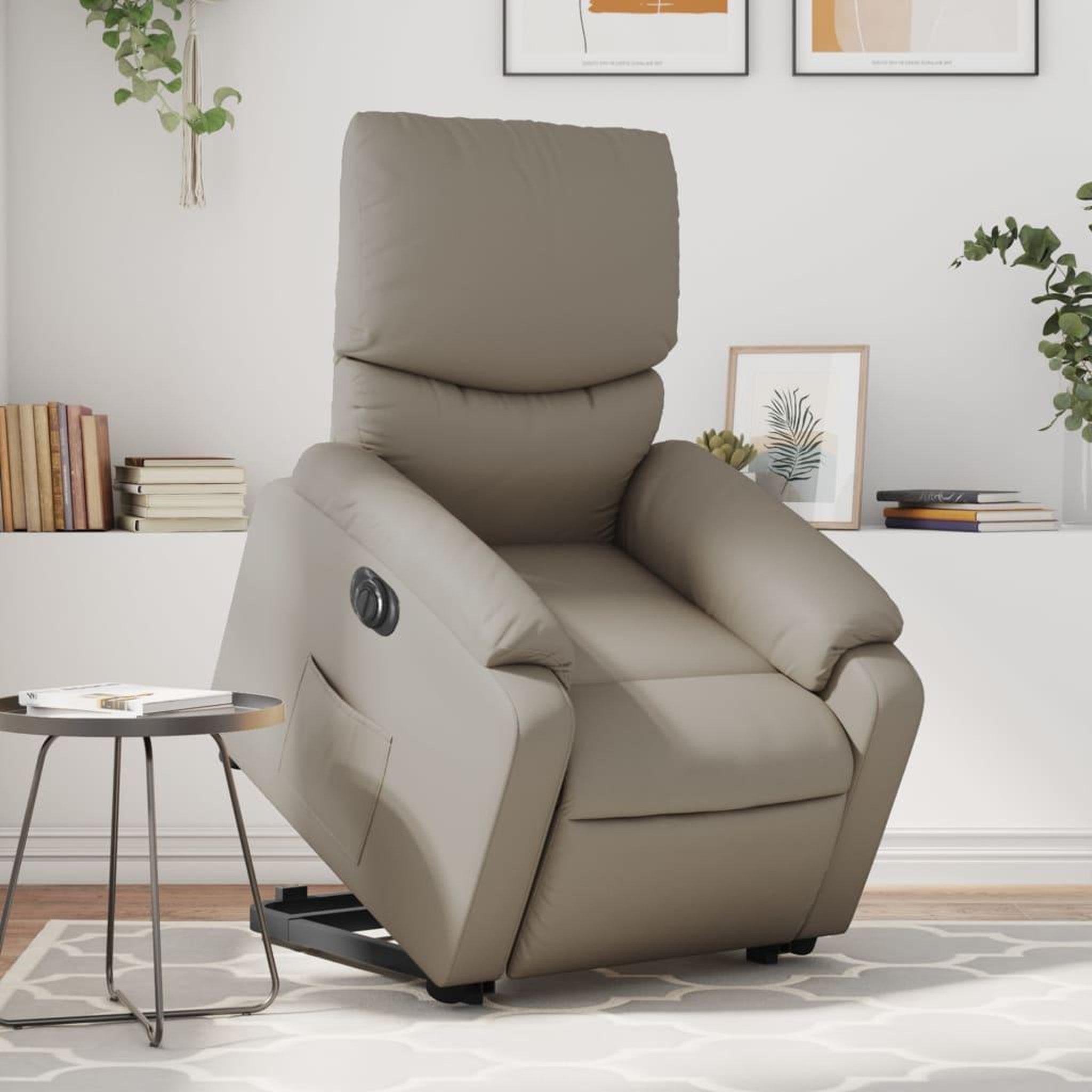 VIDAXL Fauteuil inclinable electrique cappuccino similicuir