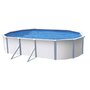 Voir la diapositive 2 : trigano Piscine hors sol acier ovale SAPHIR  - 6,10 x 3,65 x 1,20m - blanche