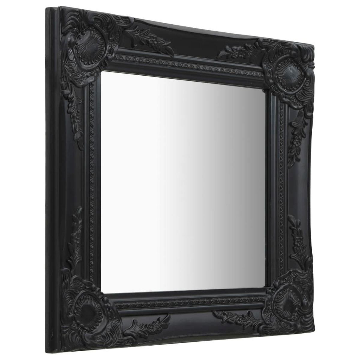VIDAXL Miroir mural style baroque 40x40 cm noir