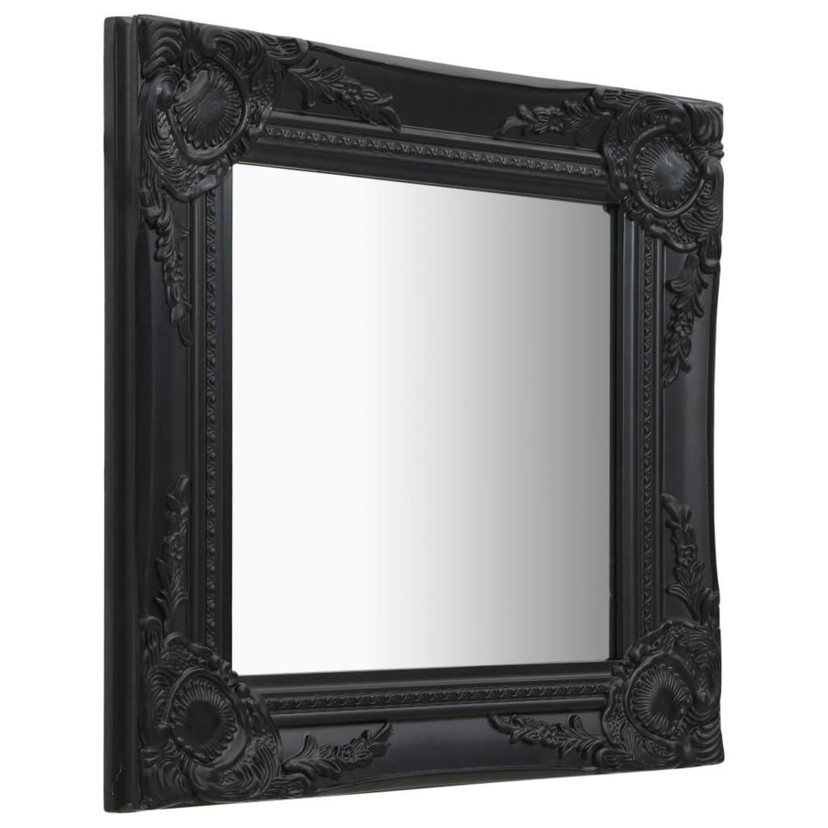 VIDAXL Miroir mural style baroque 40x40 cm noir