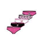 BARBIE Lot de 5 culottes bébé fille en coton. Coloris disponibles : Rose