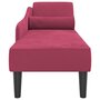 Voir la diapositive 4 : VIDAXL Chaise longue avec coussins rouge bordeaux velours