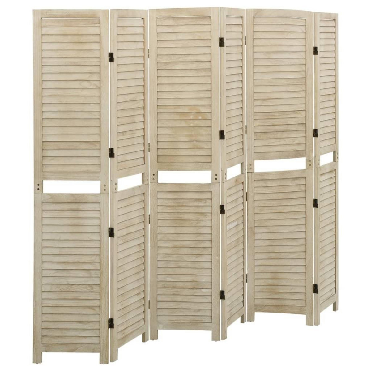 VIDAXL Cloison de separation 6 panneaux 210x165 cm Bois de Paulownia
