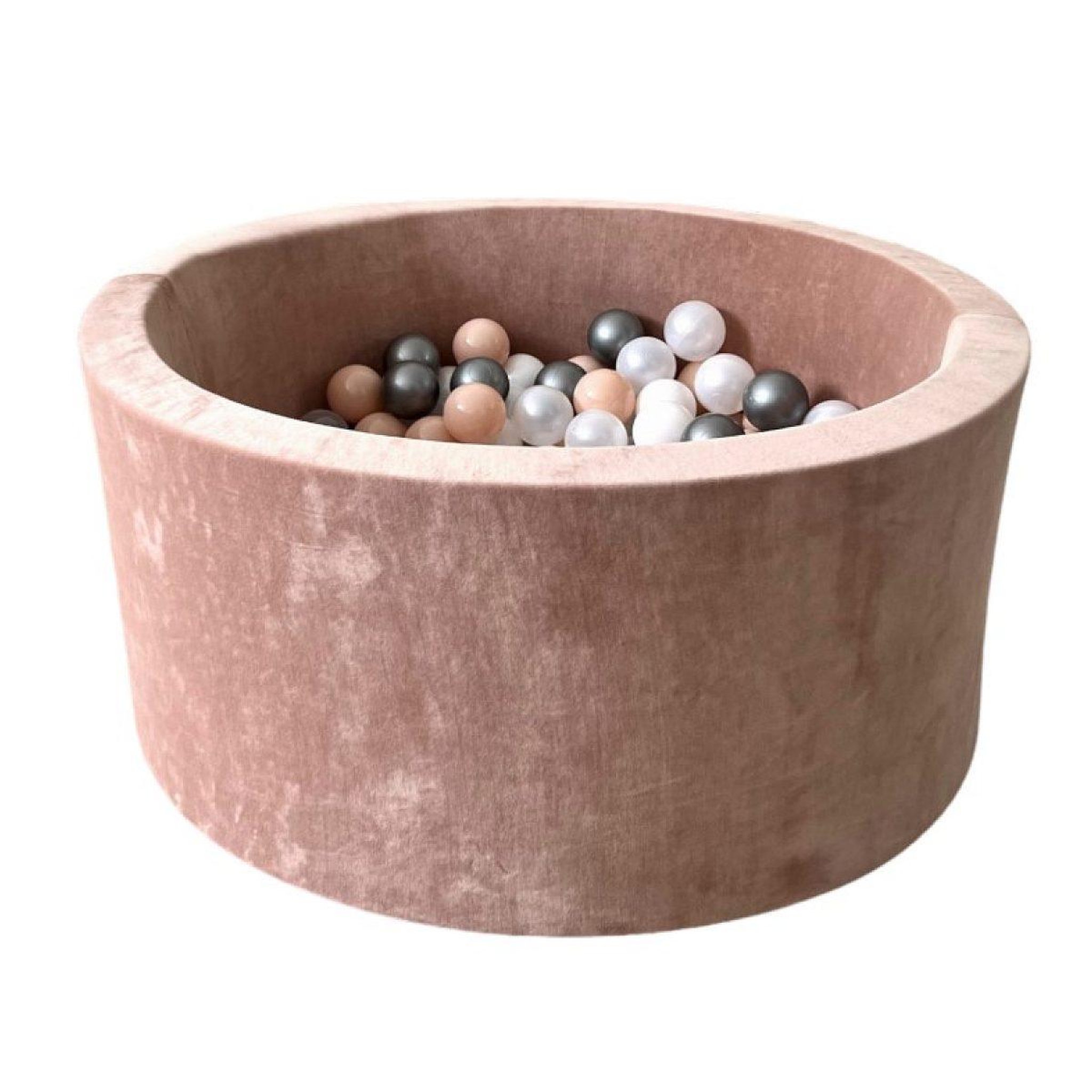 MONIO FOR KIDS Piscine à balles en velours 90 cm beige + 200 balles