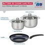 Voir la diapositive 2 : ELO Ensemble de 1 Poêle de cuisson 32 cm et 2 faitouts 20 et 24 cm Elo Prima Brillant