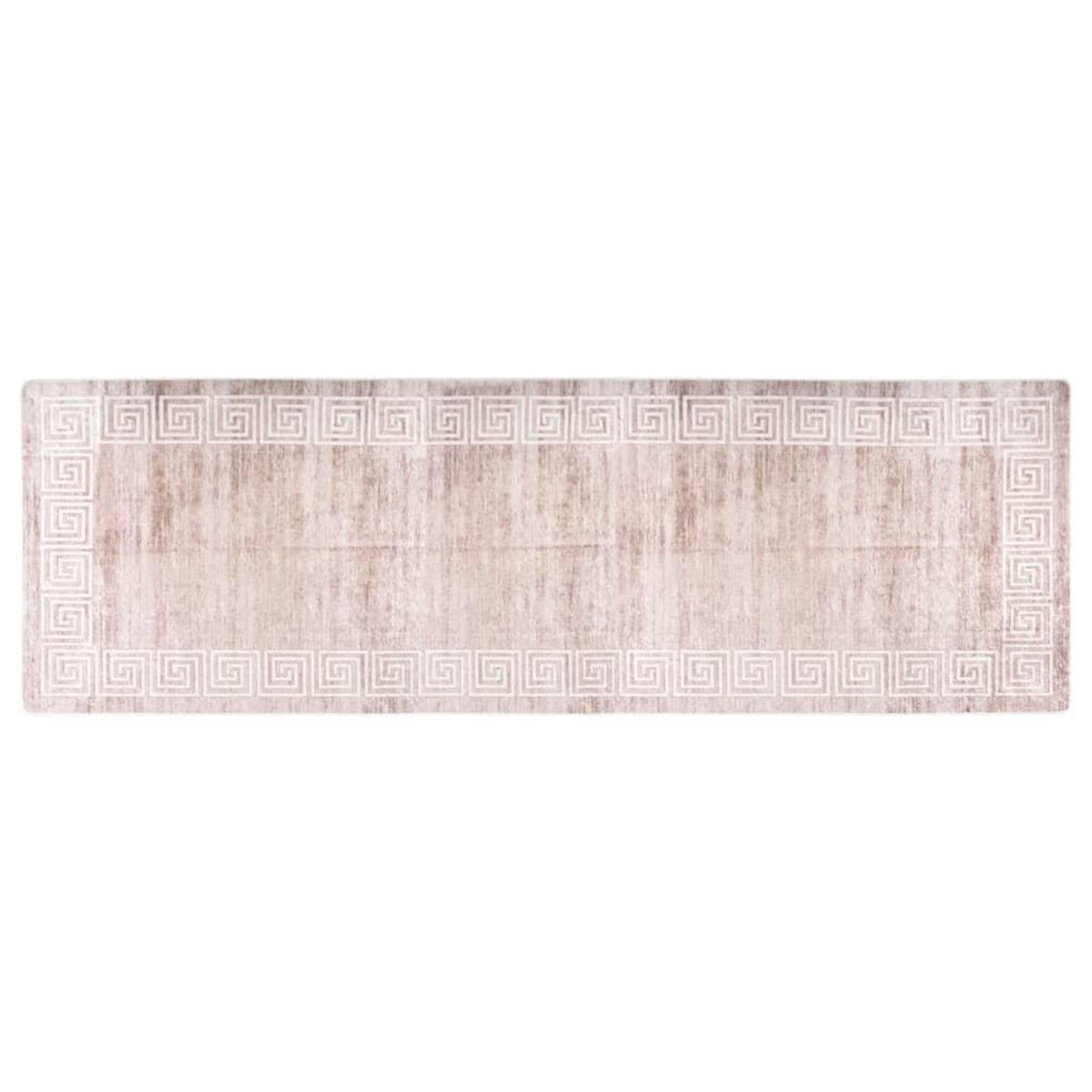 VIDAXL Tapis lavable antiderapant 80x300 cm Beige