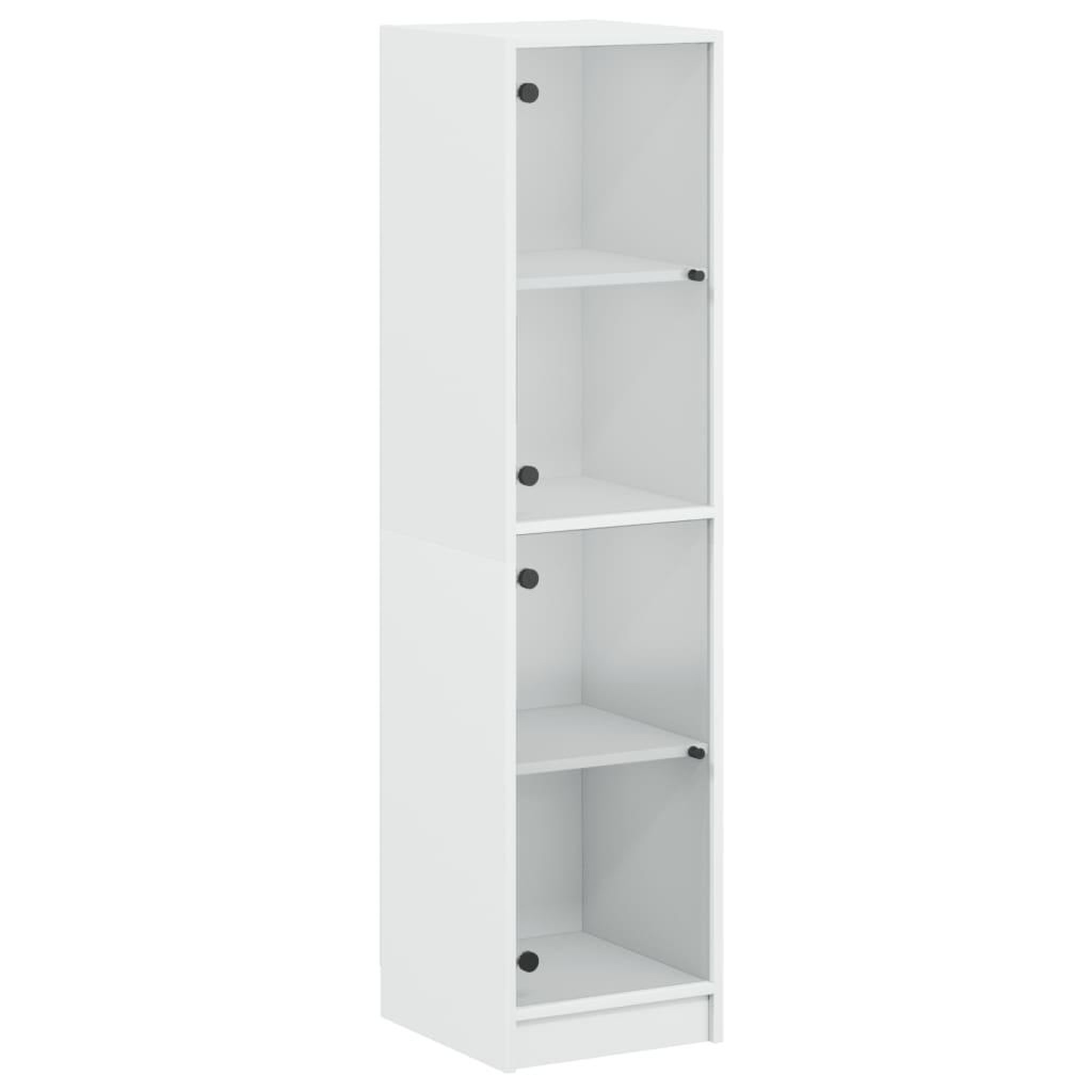 Voir la diapositive 2 : VIDAXL Buffet avec portes en verre blanc 35x37x142 cm