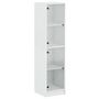 Voir la diapositive 2 : VIDAXL Buffet avec portes en verre blanc 35x37x142 cm
