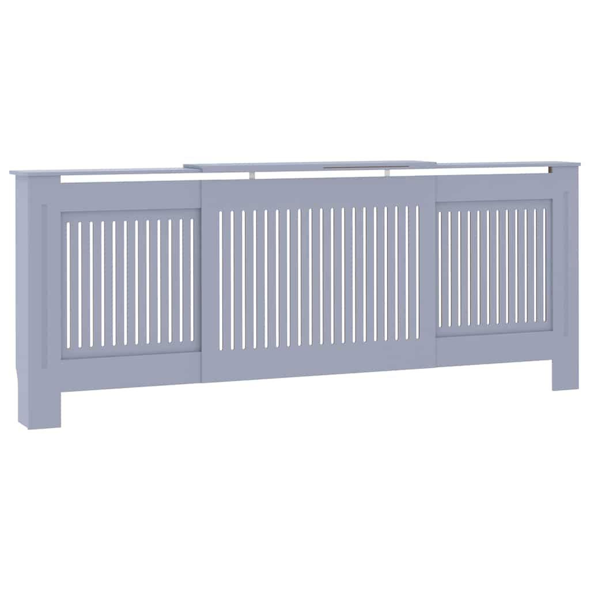 Voir la diapositive 2 : VIDAXL Cache-radiateur MDF Gris 205 cm