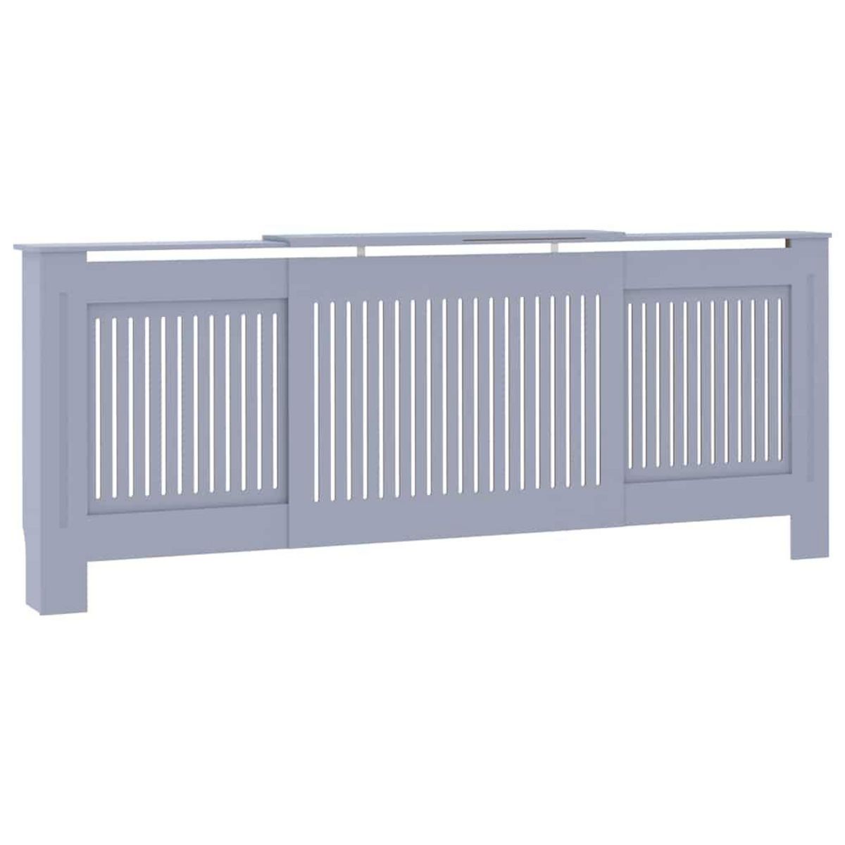 VIDAXL Cache-radiateur MDF Gris 205 cm