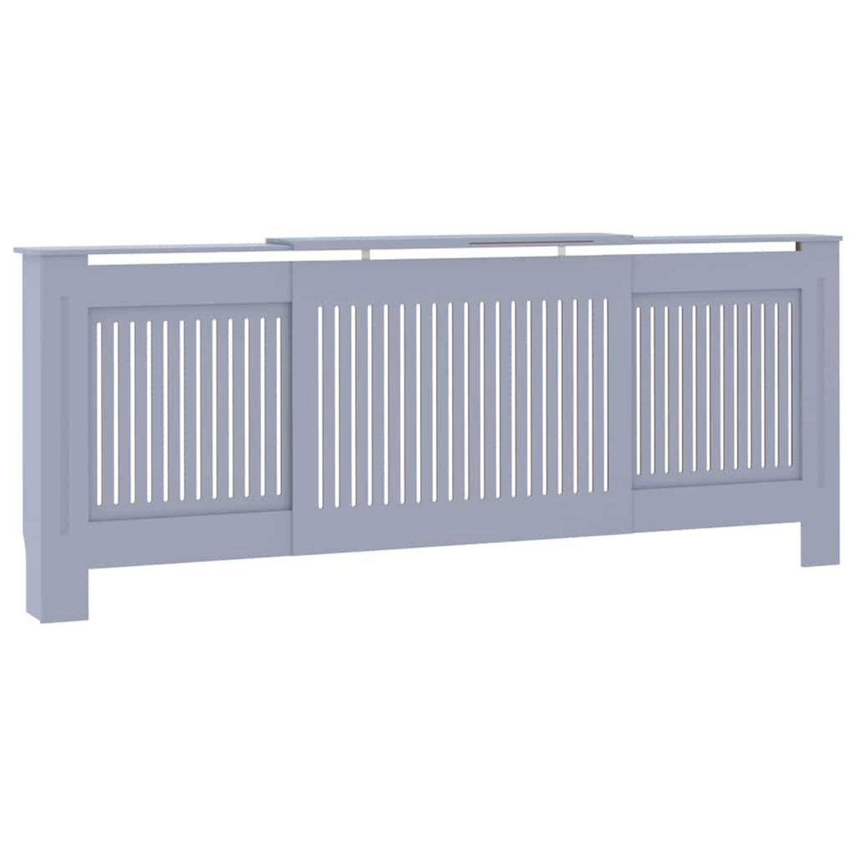 VIDAXL Cache-radiateur MDF Gris 205 cm