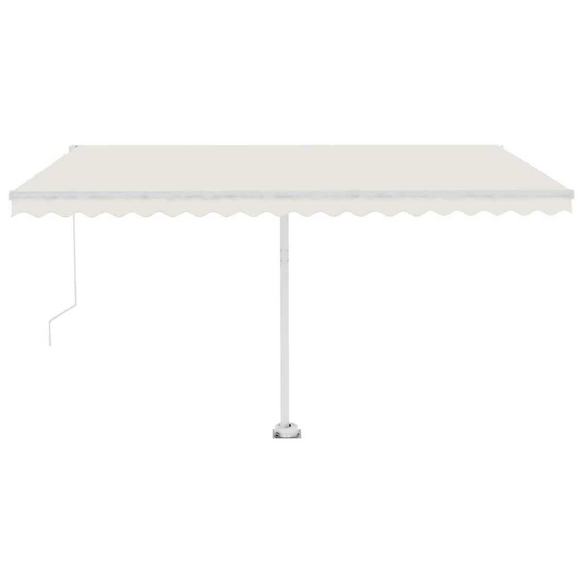 VIDAXL Auvent manuel retractable avec LED 400x300 cm Creme