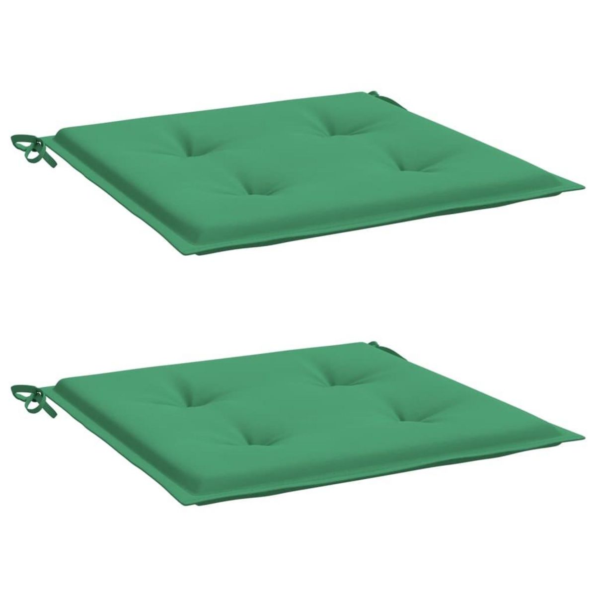 VIDAXL Coussins de chaise jardin lot de 2 vert 40x40x3 cm tissu oxford