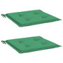 Voir la diapositive 3 : VIDAXL Coussins de chaise jardin lot de 2 vert 40x40x3 cm tissu oxford