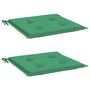 Voir la diapositive 3 : VIDAXL Coussins de chaise jardin lot de 2 vert 40x40x3 cm tissu oxford