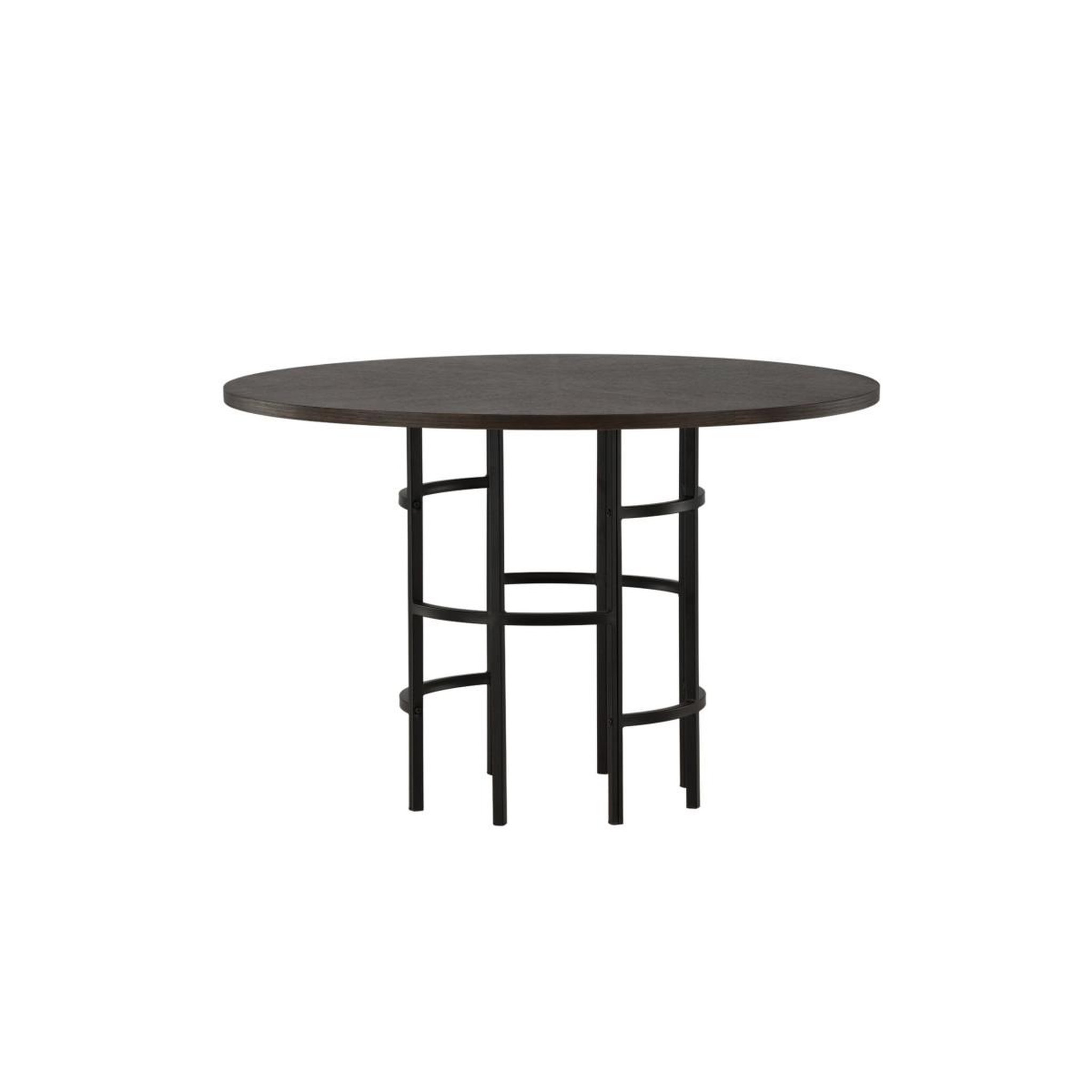 Voir la diapositive 4 : Paris Prix Table à manger ronde  copenhagen  115cm marron