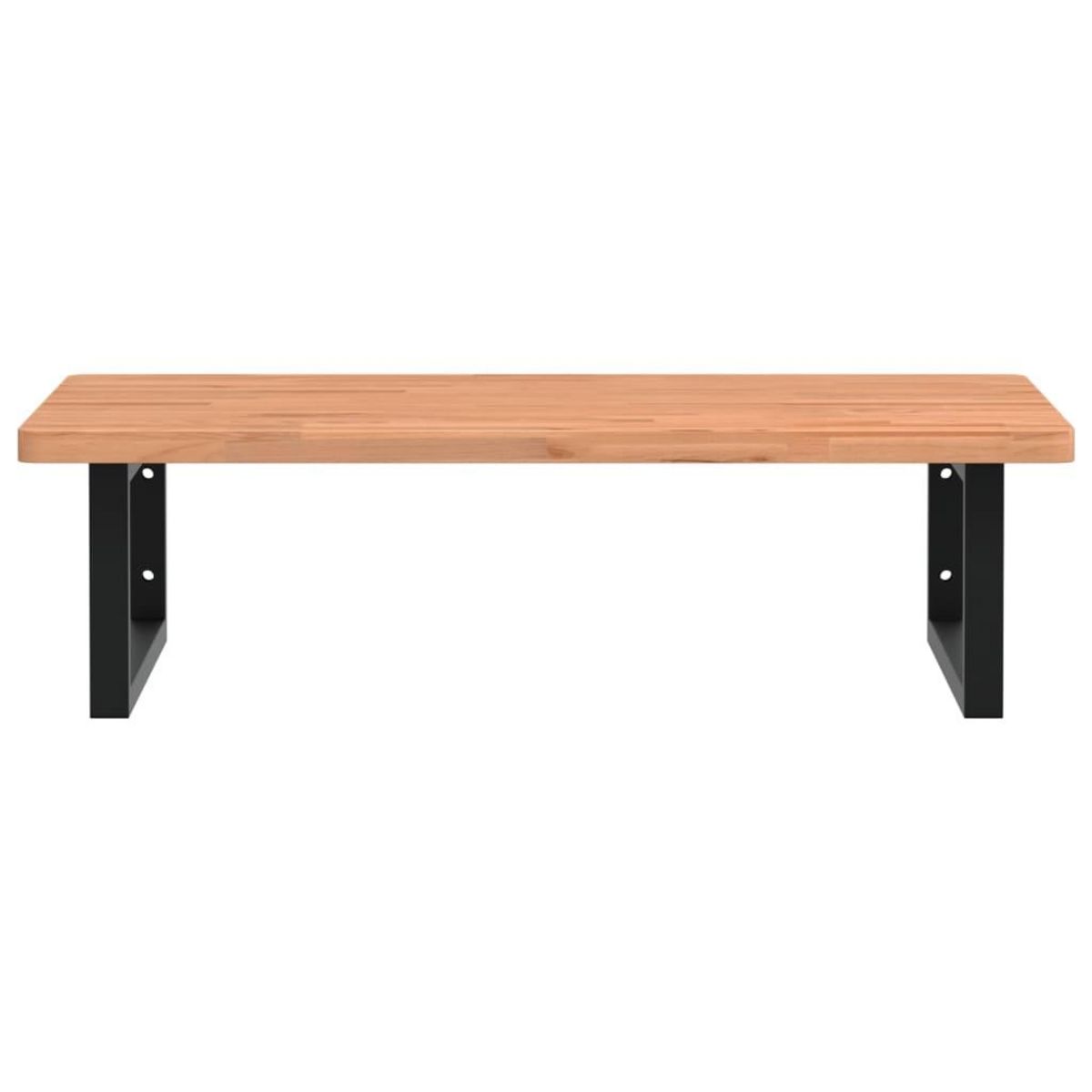 VIDAXL Etagere de vasque murale acier et bois massif de hetre