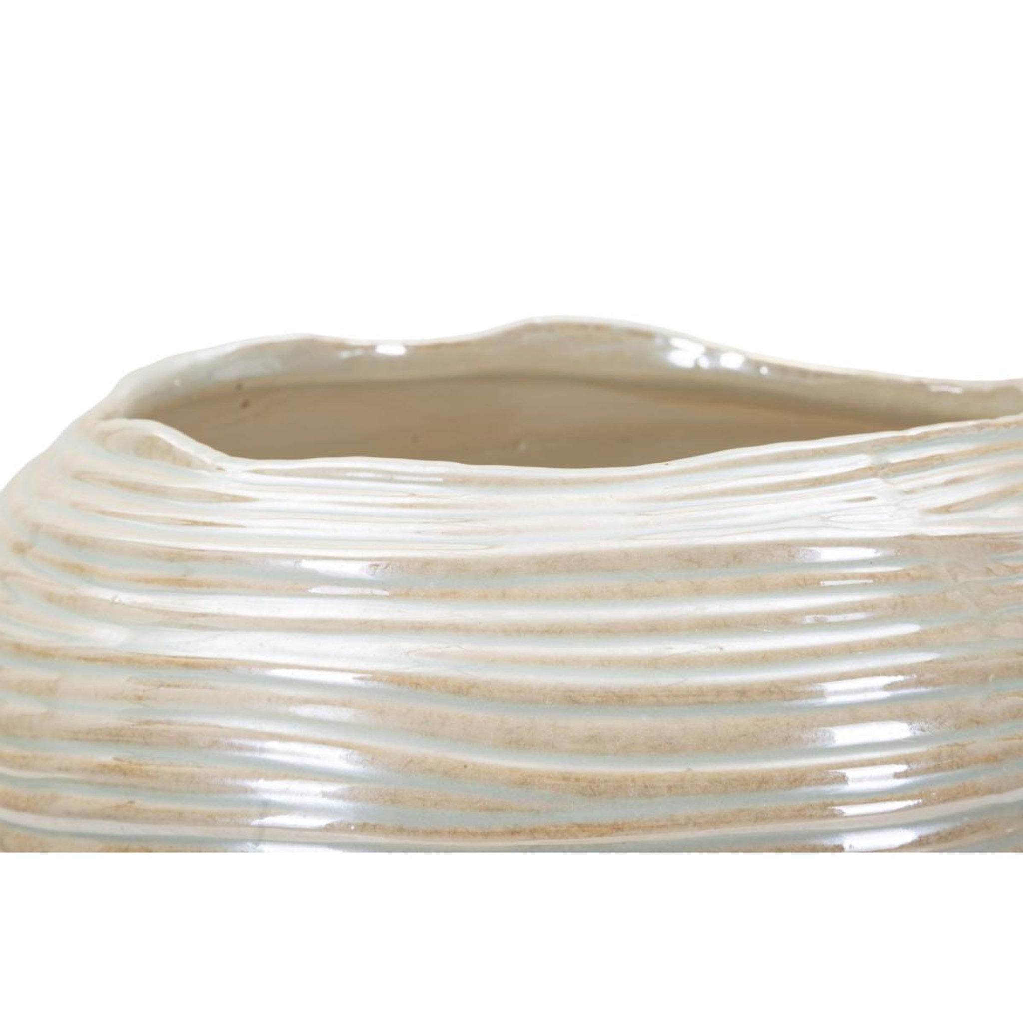 Voir la diapositive 3 : Paris Prix Vase rond en céramique  perly  27cm blanc
