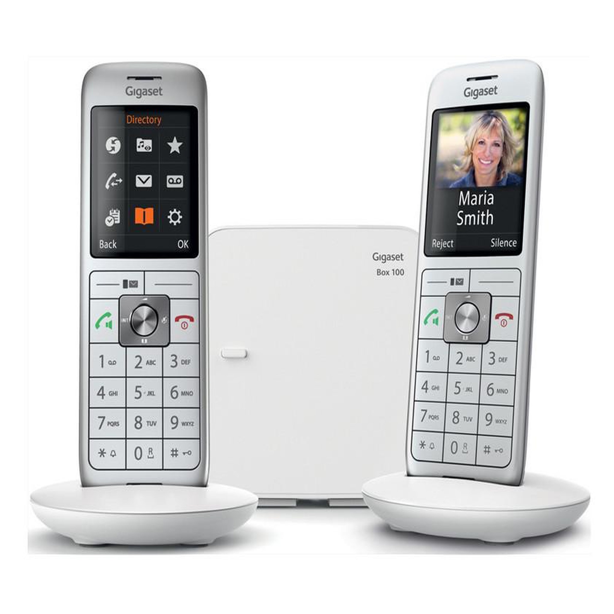 GIGASET Téléphone sans fil duo dect blanc avec répondeur - gigacl660aduoblanc