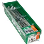 CENTRALE BRICO Lot de 20 vis acier tête fraisée torx SPAX, Diam.6 mm x L.160 mm