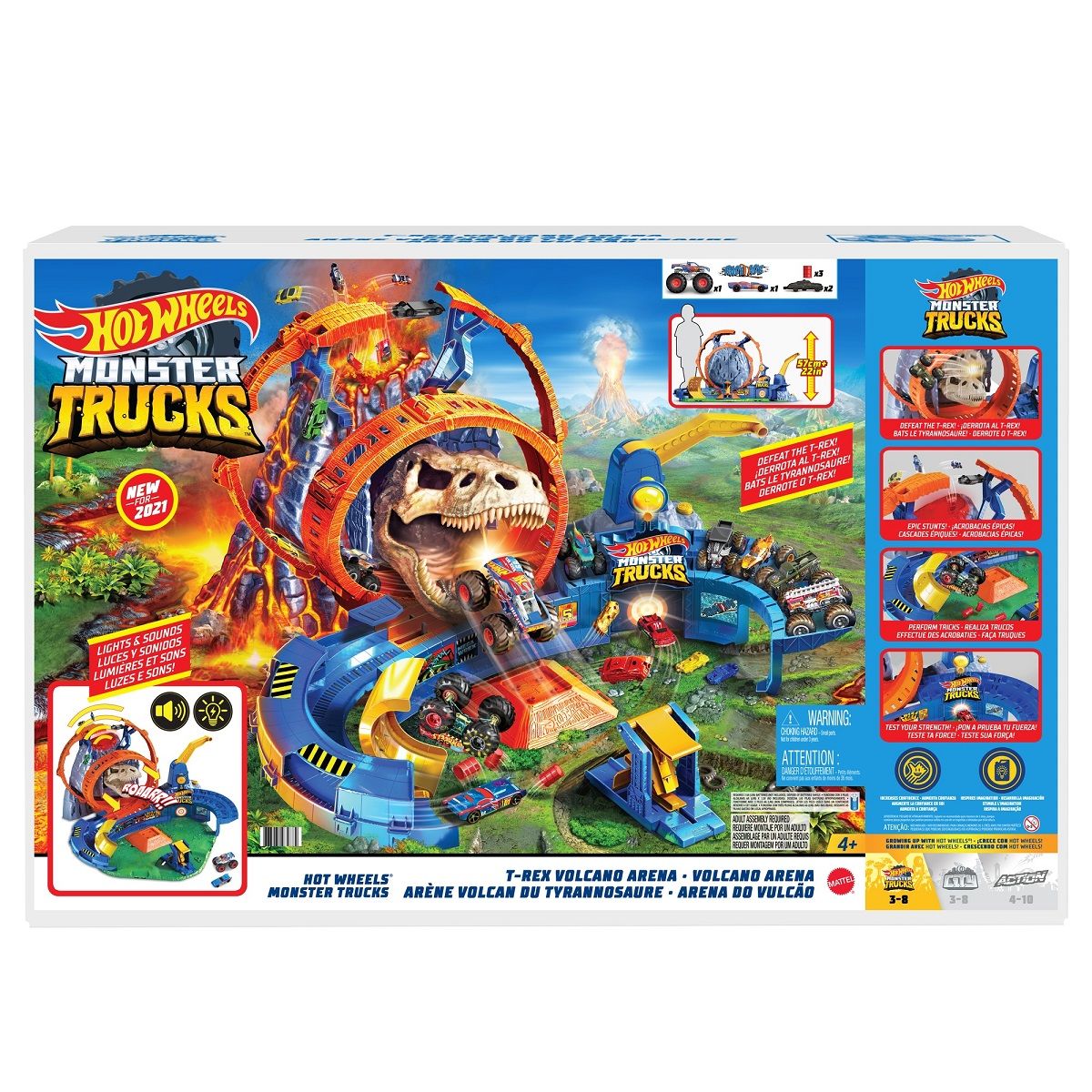 MATTEL HOT WHEELS MONSTER TRUCKS - L'arène du volcan