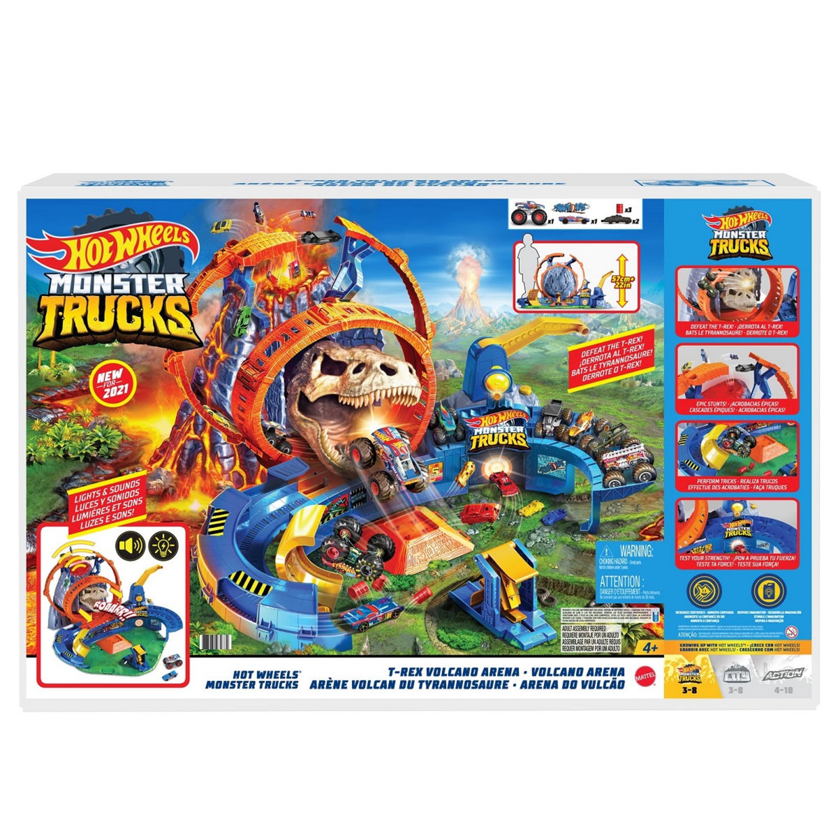MATTEL HOT WHEELS MONSTER TRUCKS - L'arène du volcan