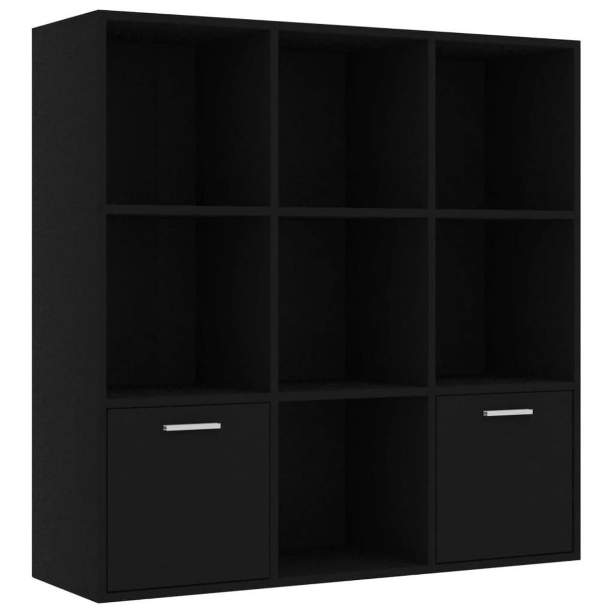 VIDAXL Bibliotheque Noir 98x30x98 cm Bois d'ingenierie