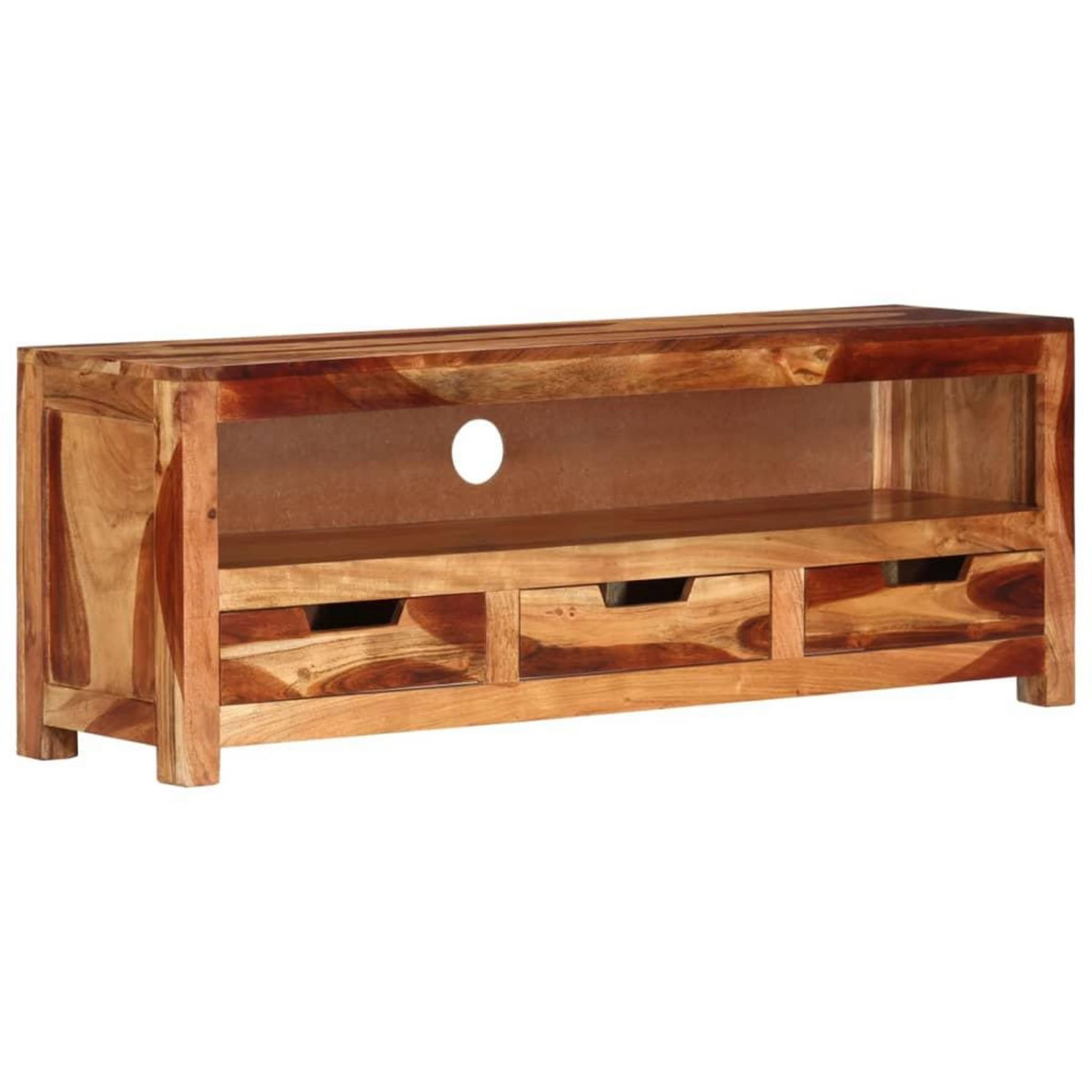 VIDAXL Meuble TV 110x30x40 cm Bois d'acacia massif