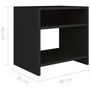 Voir la diapositive 6 : VIDAXL Tables de chevet 2 pcs Noir 40x30x40 cm Bois d'ingenierie