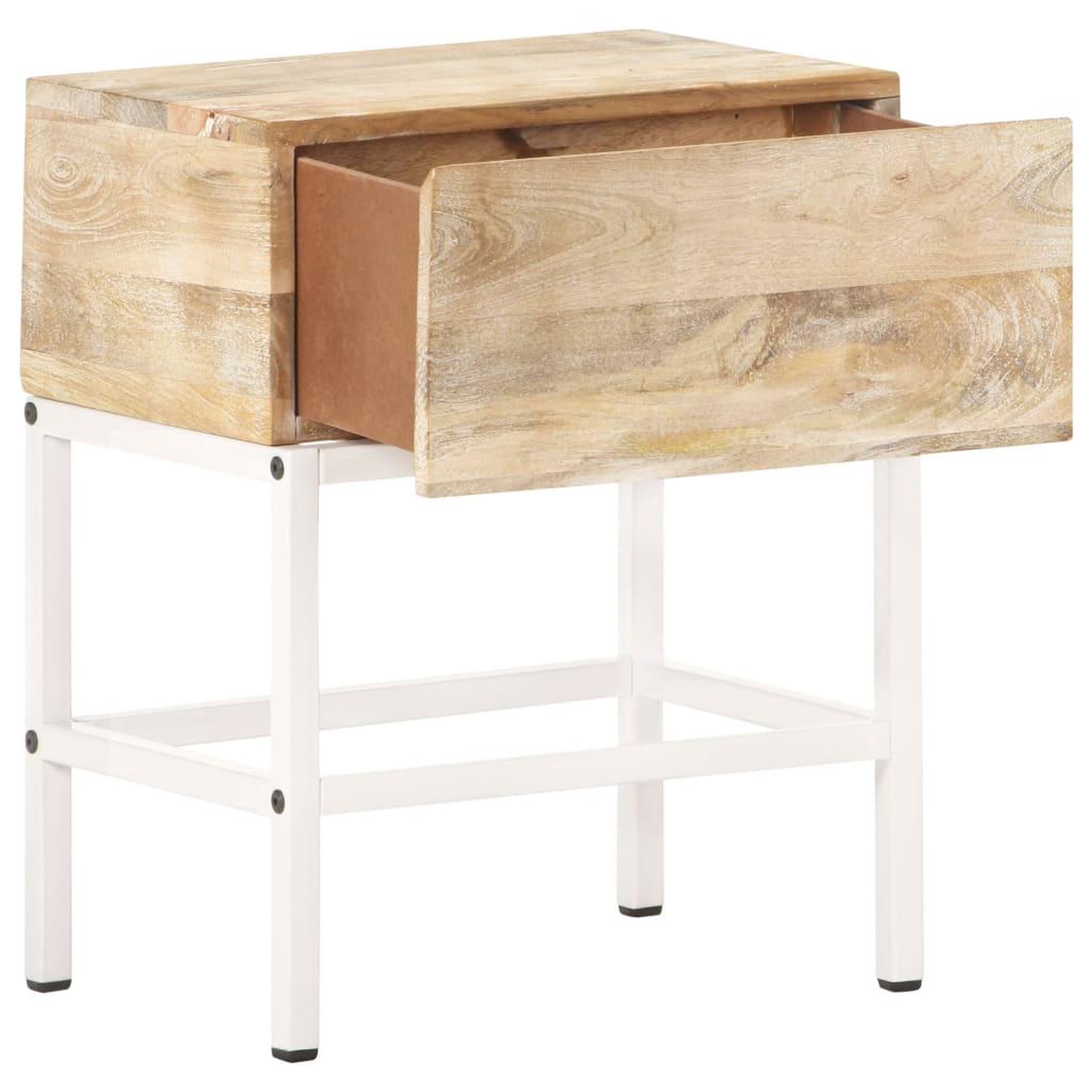 Voir la diapositive 2 : VIDAXL Table de chevet 40x30x50 cm bois de manguier massif
