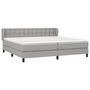 Voir la diapositive 3 : VIDAXL Sommier a lattes de lit avec matelas Gris clair 200x200cm Tissu