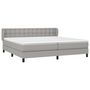 Voir la diapositive 3 : VIDAXL Sommier a lattes de lit avec matelas Gris clair 200x200cm Tissu